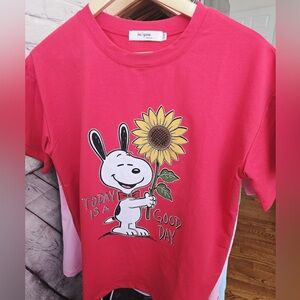 Women's Oversize Short-Sleeve T-Shirts – 100% Cotton Peanuts Snoopy